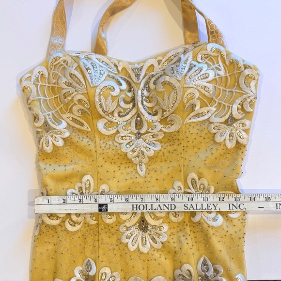 Sue Wong  Gown NWT Yellow Embellished Evening Dress size 6 - Picture 10 of 11